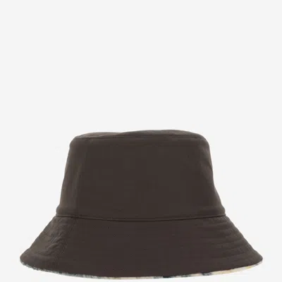 Burberry Reversible Fleece Check Bucket Hat In Green