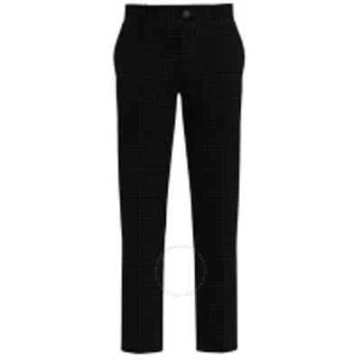 Burberry Dark Charcoal Ip Check Wool Tailored Trousers In Dark Charcoal Ip Chk