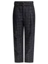 Burberry Trousers Featuring Check Pattern And Back Pocket In Blue