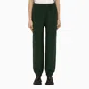 BURBERRY DARK GREEN COTTON JOGGING TROUSERS FOR WOMEN