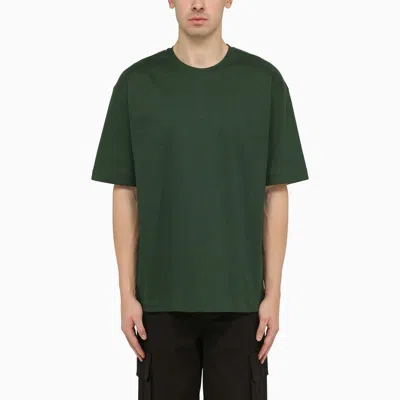 Burberry Dark Green Cotton T-shirt For Men