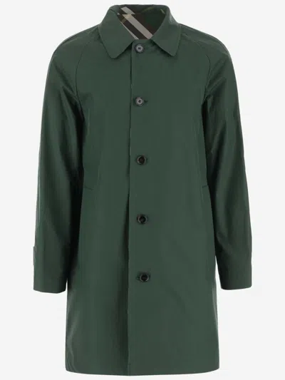 BURBERRY DARK GREEN MEDIUM REVERSIBLE COAT CHECK