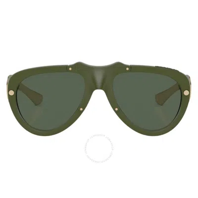 Burberry Dark Green Pilot Unisex Sunglasses Be4433u 413871