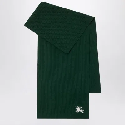 Burberry Dark Green Wool Scarf