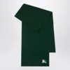Burberry Dark Green Wool Scarf In Green
