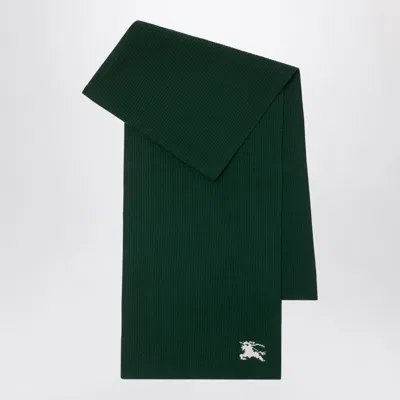 Burberry Dark Green Wool Scarf