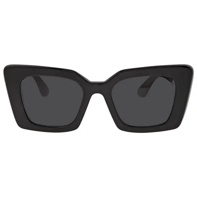 Burberry Dark Grey Cat Eye Ladies Sunglasses 0be4344 30018751 In Grey/red