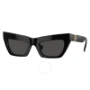 Burberry Dark Grey Cat Eye Ladies Sunglasses Be4420u 300187 55 In Black / Dark / Grey