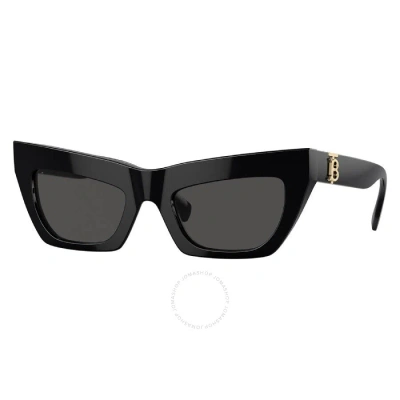 Burberry Dark Grey Cat Eye Ladies Sunglasses Be4405f 300187 51 In Black / Dark / Grey