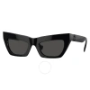 Burberry Womens Black Be4405 Cat Eye-frame Acetate Sunglasses In Black / Dark / Grey