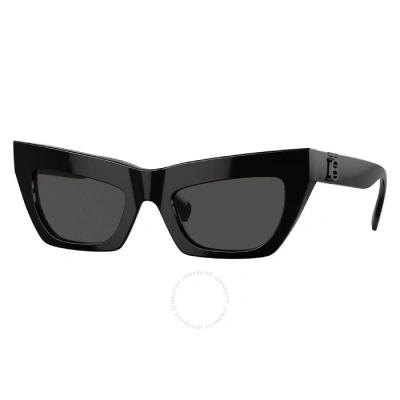 Burberry Dark Grey Cat Eye Ladies Sunglasses Be4405f 409387 51 In Black / Dark / Grey