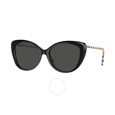 Burberry Dark Grey Cat Eye Ladies Sunglasses Be4407f 385387 54 In Black