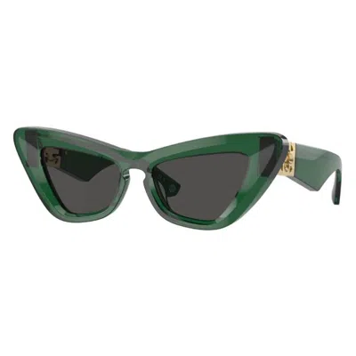 Burberry Dark Grey Cat Eye Ladies Sunglasses Be4421u 410487 51 In Green