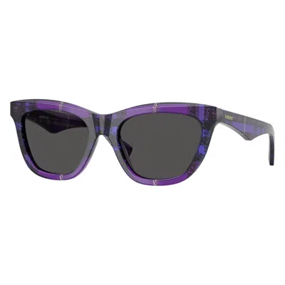 Burberry Dark Grey Cat Eye Ladies Sunglasses Be4435 411387 53 In Purple