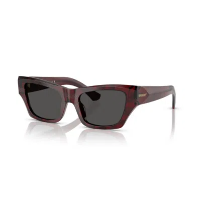 Burberry Dark Grey Cat Eye Ladies Sunglasses Be4441u 411587 52 In Brown