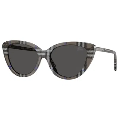 Burberry Dark Grey Cat Eye Ladies Sunglasses Be4457f 416687 55 In Multi