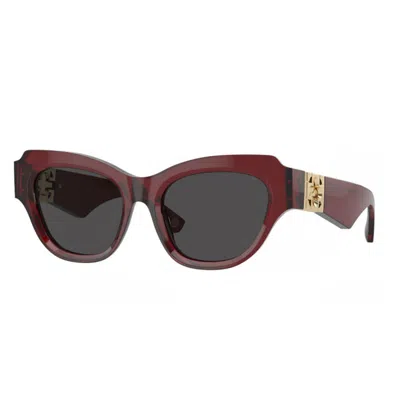 Burberry Dark Grey Irregular Ladies Sunglasses Be4423f 412887 52 In Burgundy