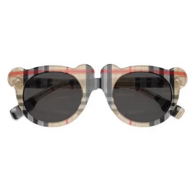 Burberry Dark Grey Oval Kids Sunglasses Jb4355f 377887 43 In Brown
