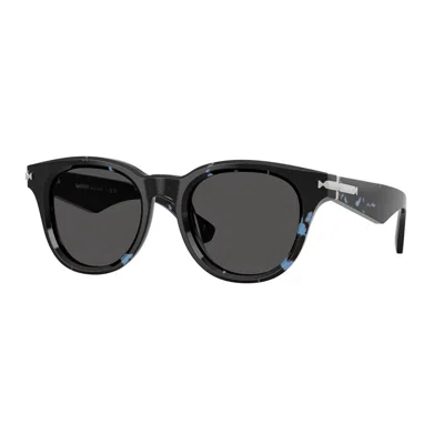 Burberry Dark Grey Oval Men's Sunglasses Be4439 411187 51 In Blue