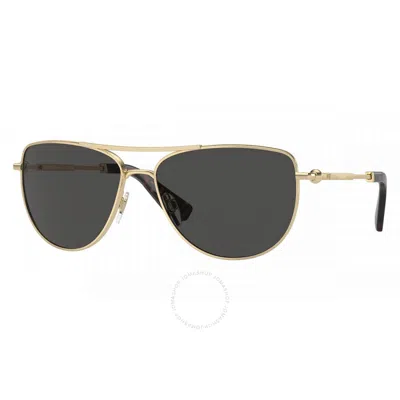 Burberry Dark Grey Pilot Ladies Sunglasses Be3149 110987 60