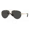 Burberry Dark Grey Pilot Ladies Sunglasses Be3151 110987 60