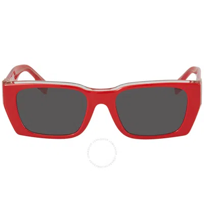 Burberry Dark Grey Rectangular Ladies Sunglasses Be4336 392287 53 In Multi
