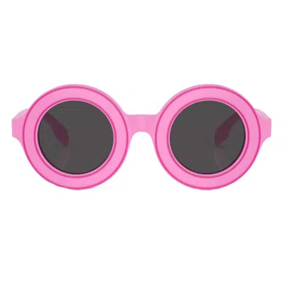 Burberry Dark Grey Round Kids Sunglasses Jb4386 404687 40 In Pink