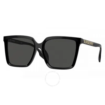 Burberry Dark Grey Square Ladies Sunglasses Be4411d 300187 57 In Black