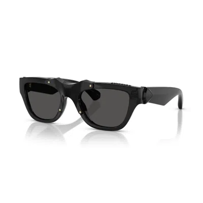 Burberry Dark Grey Square Unisex Sunglasses Be4445u 411287 53 In Black