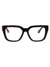 Burberry Dark Havana Acetate Glasses In Black
