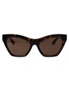 Burberry Dark Havana Acetate Sunglasses In Brown