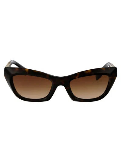 Burberry Dark Havana Acetate Sunglasses In Brown