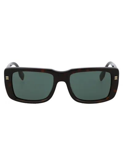 Burberry Dark Havana Acetate Sunglasses In Brown