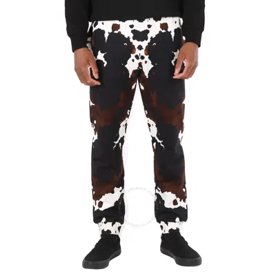 Burberry Dark Mocha Loop-back Cotton Camouflage-print Slim-fit Jogging Pants In Brown