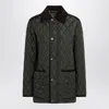 Burberry Quilted Jacket Corduroy Collar Casual