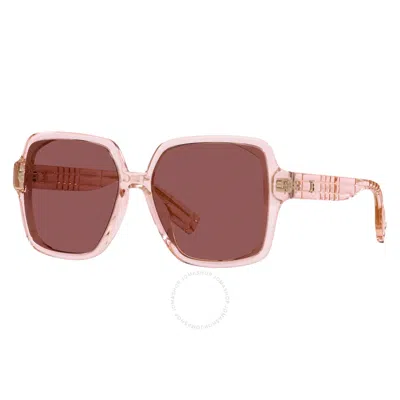 Burberry Dark Violet Square Ladies Sunglasses Be4379d 403069 58 In Pink