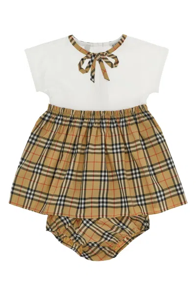 Burberry 'deborah' Bloomer Dress + Short Set In Beige