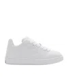 Burberry White Leather Low Top Sneakers In White
