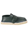 Burberry Deck Leather Espadrilles In Jungle