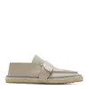 Burberry Deck Low Top Leather Sailing Shoes In Gray