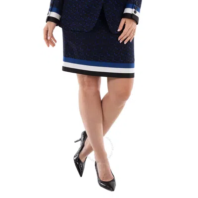 Burberry Deep Royal Blue Odette Wool Blend Skirt
