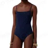 Burberry Deep Royal Blue Tb Monogram Print One-piece Swimsuit In Blue