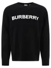 Burberry Black Stretch Cotton Oversize Sweater In Black