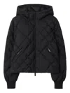 Burberry Check-stitch Nylon Delley Puffer Jacket In Black