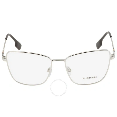 Burberry Demo Cat Eye Ladies Eyeglasses Be1367 1005 53 In Silver