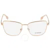 Burberry Demo Cat Eye Ladies Eyeglasses Be1367 1337 53 In Rose
