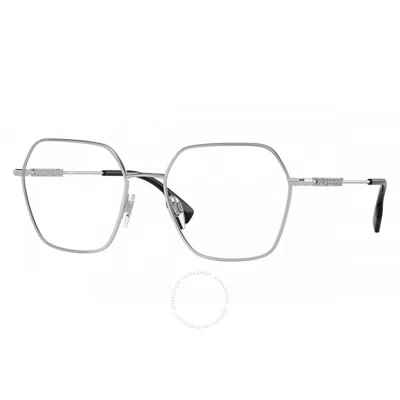 Burberry Demo Irregular Ladies Eyeglasses Be1381 1005 56 In Gray
