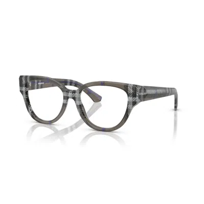 Burberry Demo Oval Ladies Eyeglasses Be2421 4147 53 In Gold