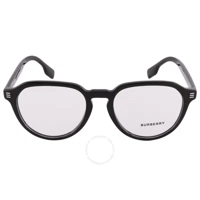 Burberry Demo Oval Men's Eyeglasses Be2368 3001 54 In Black