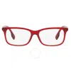 Burberry Demo Rectangular Ladies Eyeglasses Be2337 3495 52 In Red